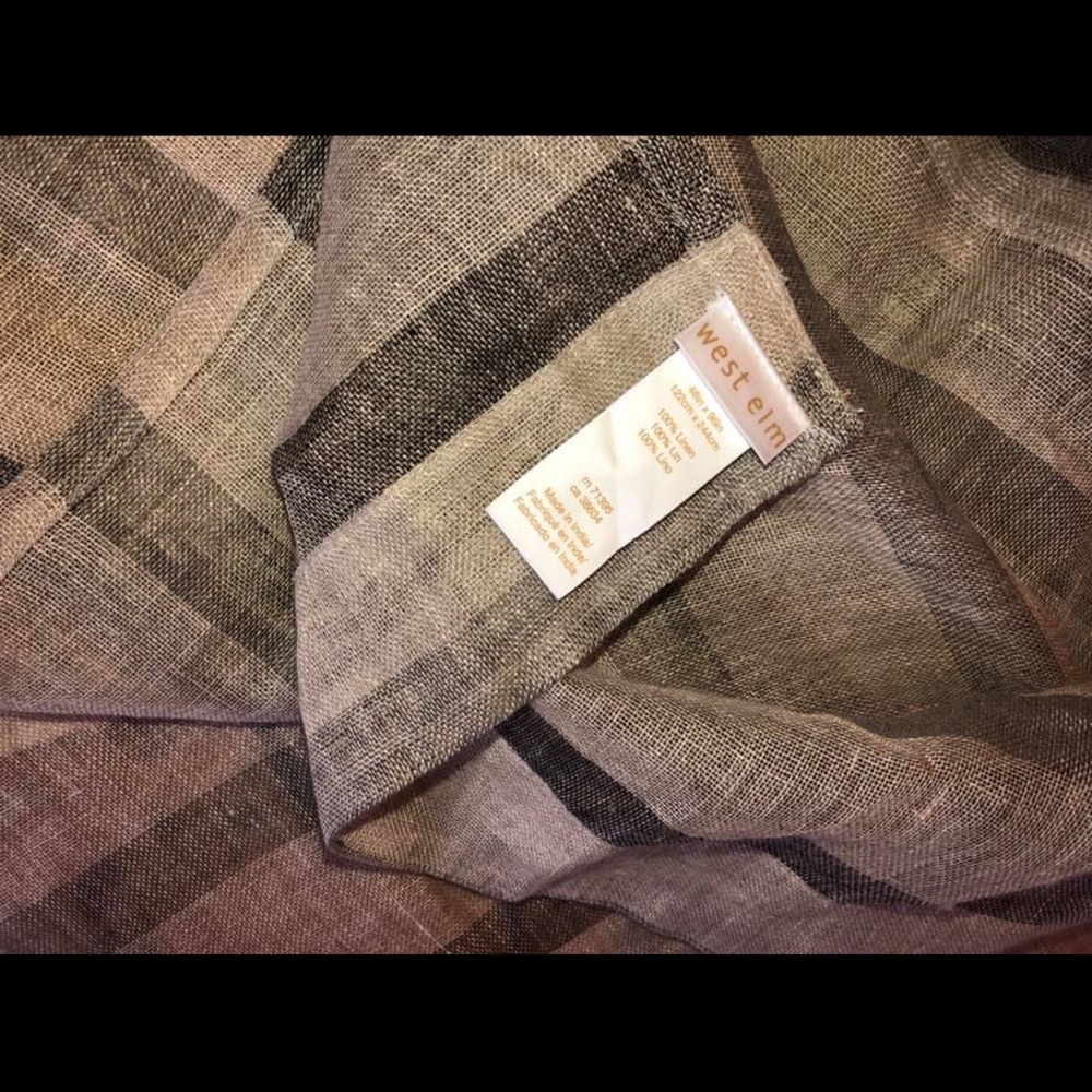 West Elm Linen Curtain Panels - Picture 2 of 3